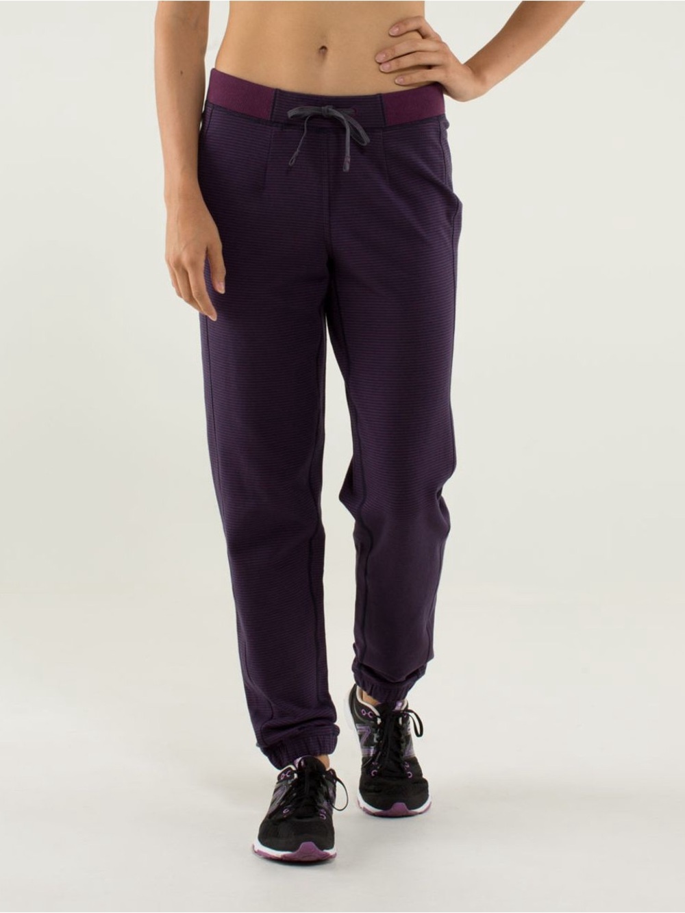 Lululemon Bliss Break Sweatpant Wagon Stripe Inkwell Plum / Plum Size 12